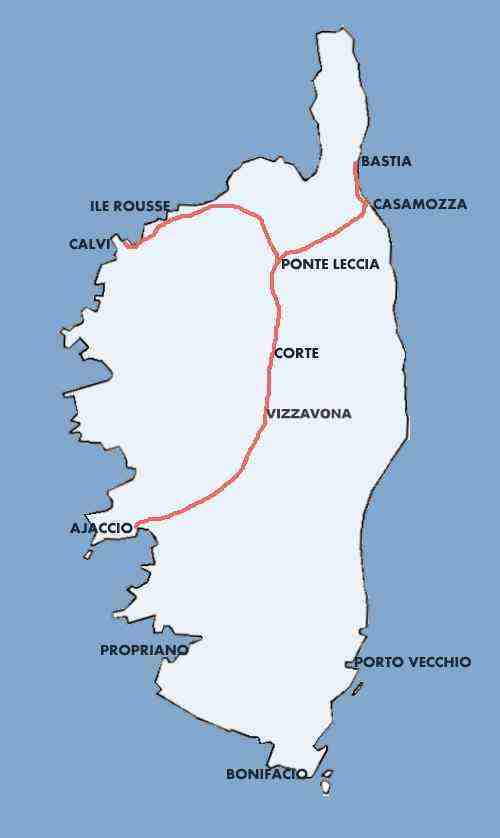 Map of rail network